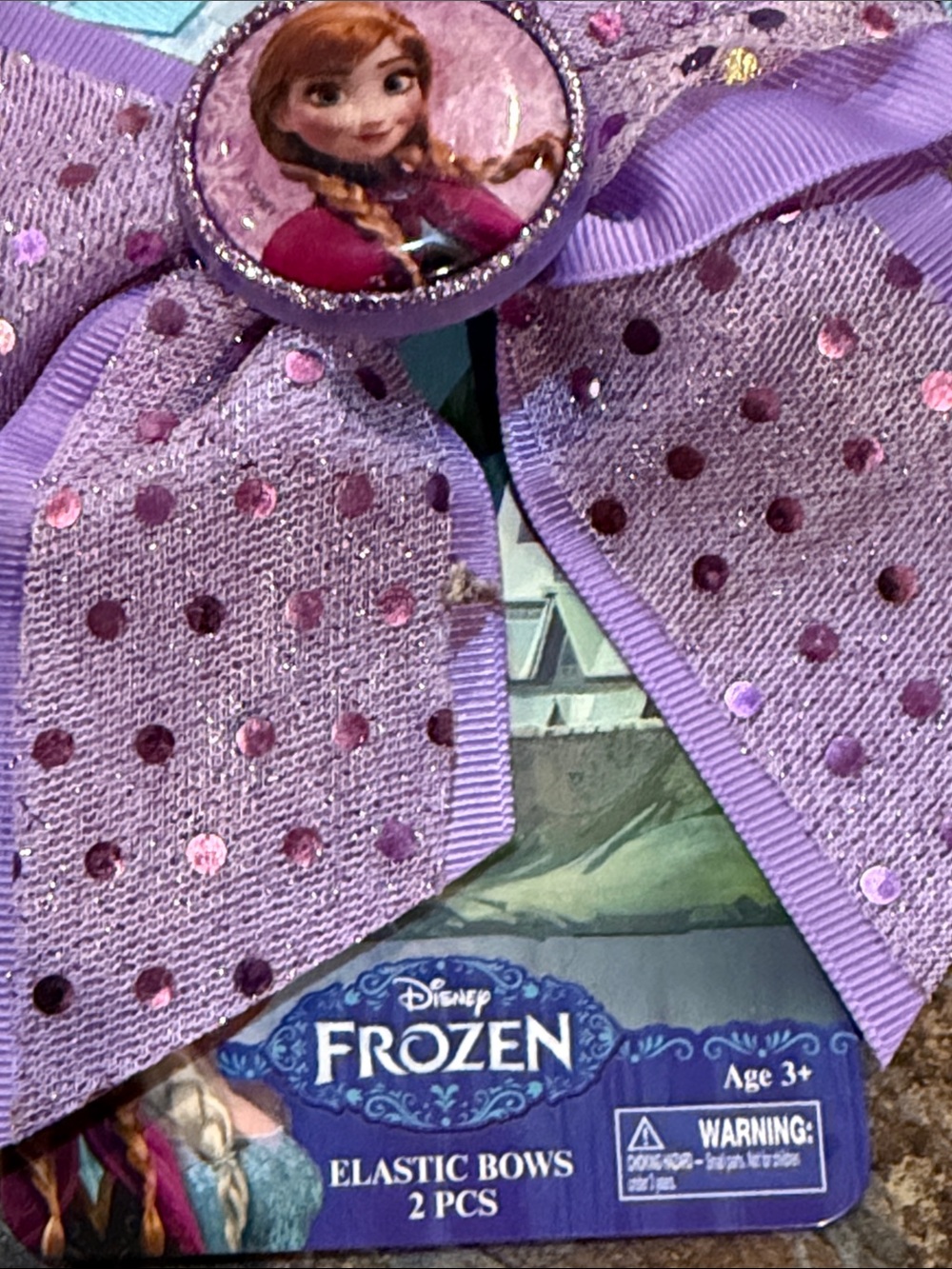 Brand new Disney Frozen Sequin Character Hair tie Bows - Picture 2 of 5